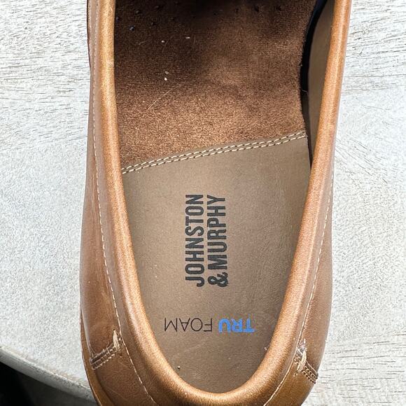Johnston & Murphy Mens Loafers Size 10.5 Brown Slip On Tru Foam Slip On Shoe New - Picture 10 of 14